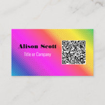 QR-code Bright Neon Moderne sociale media