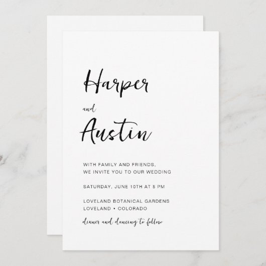 QR-code bruiloft Kaart (Voorkant / Achterkant)