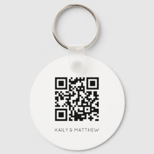 QR-code bruiloft Opslaan datum Sleutelhanger