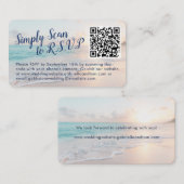 QR-code bruiloft RSVP-batchbestemming Informatiekaartje (Voorkant / Achterkant)