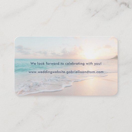 QR-code bruiloft RSVP-batchbestemming Informatiekaartje (Achterkant)