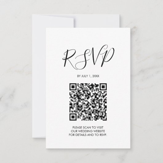 QR code Bruiloft RSVP Roze Tropische Behuizing Kaa (Voorkant)