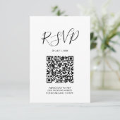 QR code Bruiloft RSVP Roze Tropische Behuizing Kaa (Staand voorkant)