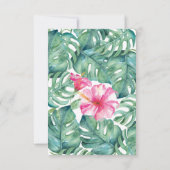 QR code Bruiloft RSVP Roze Tropische Behuizing Kaa (Achterkant)