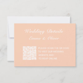 QR Code Bruiloft Website Details Behuizing Kaart