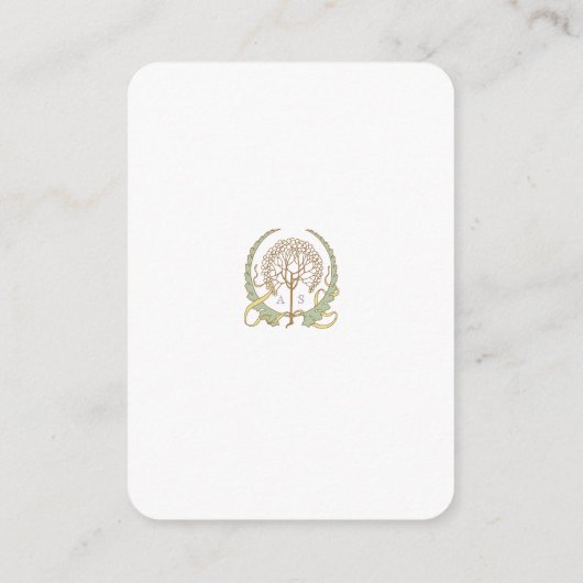 QR-code bruiloft website info Art Nouveau behuizin Informatiekaartje (Achterkant)