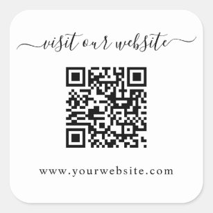 QR-code bruiloft Website Vierkante Sticker