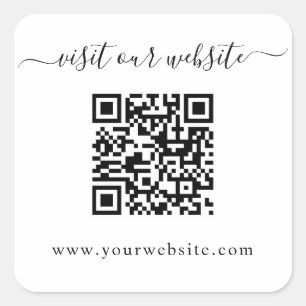 QR-code bruiloft Website Vierkante Sticker