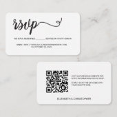 QR code bruiloft website Zitplaatsen gereserveerd Informatiekaartje (Voorkant / Achterkant)