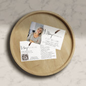 QR-code bruin & witminimalistisch neutraal Visitekaartje