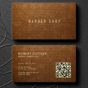 QR-code bruine namaakleren kapper herenkapper Visitekaartje