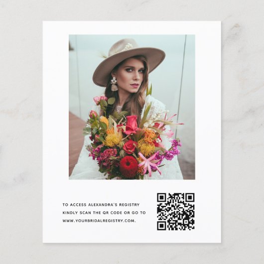 QR Code Brunch & Bubbly Bridal Shower Uitnodiging Flyer (Achterkant)