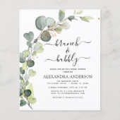 QR Code Brunch & Bubbly Bridal Shower Uitnodiging Flyer (Voorkant)