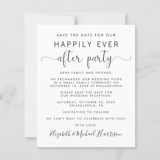 QR-code Budget Bruiloftsreceptie Save the Date (Voorkant)