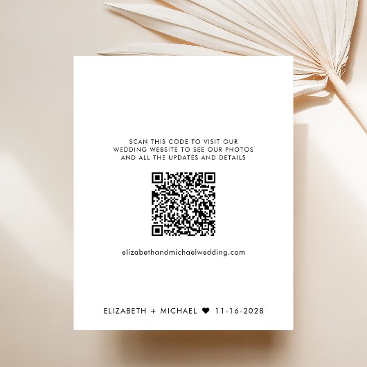 QR-code Budget Bruiloftsreceptie Save the Date