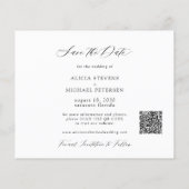 QR CODE budget elegant foto trouwdag save the date Flyer (Achterkant)