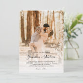 QR Code Budget Overlay 2 Fotoscript Bruiloft Kaart (Staand voorkant)