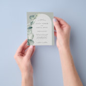 QR CODE budget sage trouwuitnodiging Flyer (Hand)