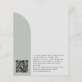 QR CODE budget sage trouwuitnodiging Flyer (Achterkant)