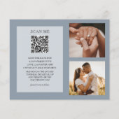 QR Code Budget Save Our Date Stofblauw (Achterkant)