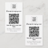 QR-code bureau tafelblad sjabloon Visitekaartje (Voorkant / Achterkant)