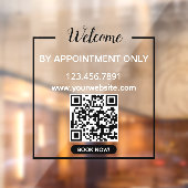 QR Code Business Boek nu Welkom Raamsticker (Vel 2)