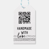 QR Code Business Handmade with Love Cadeaulabel (Voorkant)