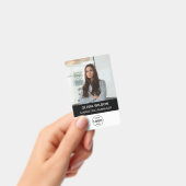 QR Code Business ID Kaart Modern Photo Employee Badge (Handheld)