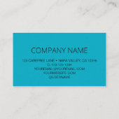 QR Code Business Logo Aqua Blue Visitekaartje (Achterkant)