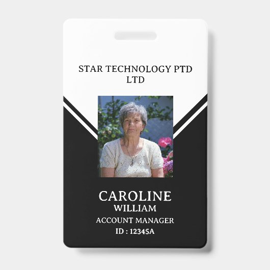 QR Code Business Logo Bedrijf Werknemer Werkbadge Badge (Voorzijde)