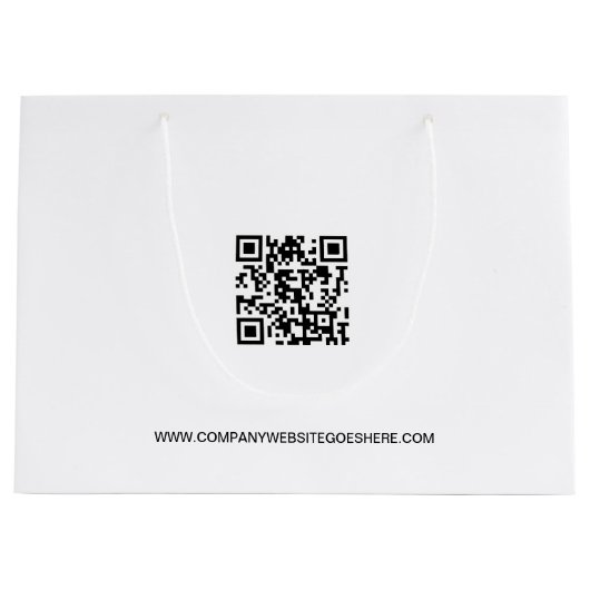 QR-code Business logo Bedrijfswebsite Custom Groot Cadeauzakje (Voorkant)