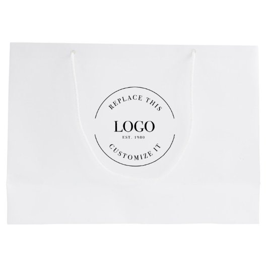 QR-code Business logo Bedrijfswebsite Custom Groot Cadeauzakje (Achterkant)