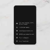 QR Code Business Logo Black Corporate Visitekaartje (Achterkant)