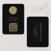 QR Code Business Logo Black Mighty Visitekaartje (Voorkant / Achterkant)