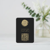 QR Code Business Logo Black Mighty Visitekaartje (Staand voorkant)