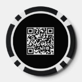 QR Code Business Logo Black Minimalist Business Poker Chips (Achterkant)