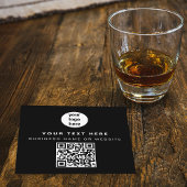 QR Code Business Logo Black Minimalist Business Vierkante Visitekaartje