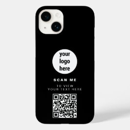 QR Code Business Logo Black Minimalist Corporate Case-Mate iPhone 14 Hoesje