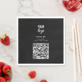 QR Code Business Logo Black Minimalist Corporate Servet (Insitu)