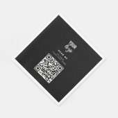 QR Code Business Logo Black Minimalist Corporate Servet (Hoek)