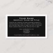 QR Code Business Logo Black minimalist Visitekaartje (Achterkant)