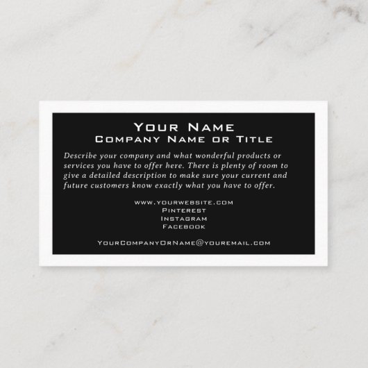 QR Code Business Logo Black minimalist Visitekaartje (Achterkant)