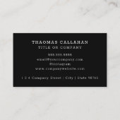 QR Code Business Logo Black Modern Professional Visitekaartje (Achterkant)