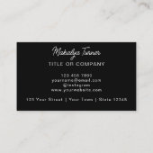 QR Code Business Logo Black Modern Professional Visitekaartje (Achterkant)