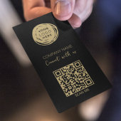 QR Code Business Logo Black Modern Visitekaartje