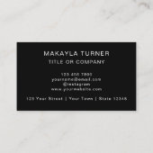 QR Code Business Logo Black Professional Modern Visitekaartje (Achterkant)