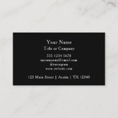 QR-code Business Logo Black Simple Professional Visitekaartje (Achterkant)