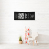 QR Code Business Logo Black Spandoek (Insitu)