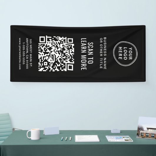 QR Code Business Logo Black Spandoek (Beurs)