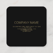 QR Code Business Logo Black Vierkante Visitekaartje (Achterkant)